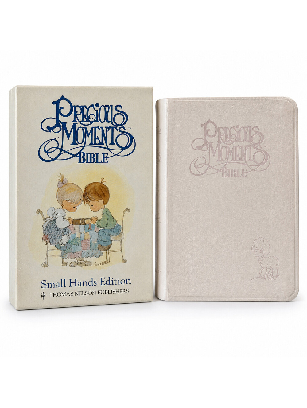 Vintage Precious Moments Bible Small Hands Edition NKJV Violet Leatherflex W Box